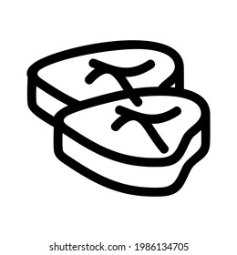 meat icon or logo isolated sign symbol vector illustration - high quality black style vector icons
