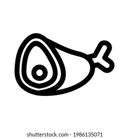 meat icon or logo isolated sign symbol vector illustration - high quality black style vector icons
