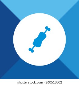 Meat Icon On Blue Background. Eps-10.