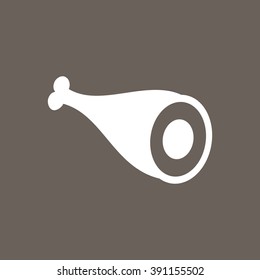 Meat Icon on Dark Gray Color. Eps-10.