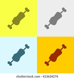 Meat Icon on Four Different Backgrounds. Eps-10.