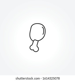 meat icon on white background