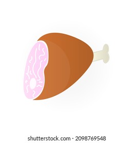 meat icon on a white background, vector illustration