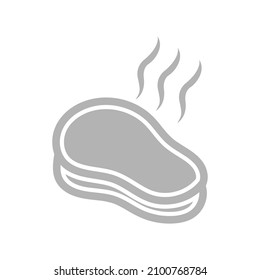 meat icon on a white background, vector illustration