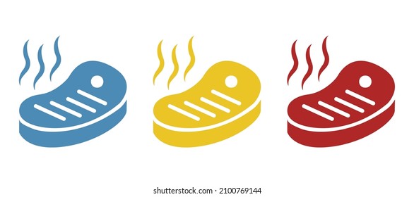 meat icon on a white background, vector illustration