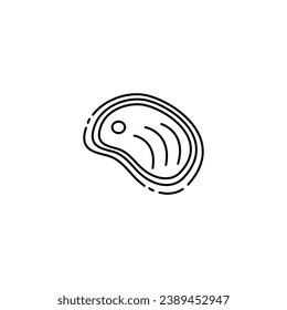 Icono de carne en un fondo blanco.