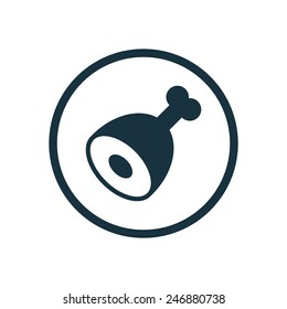 meat icon on white background 