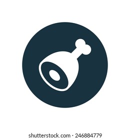 meat icon on white background 