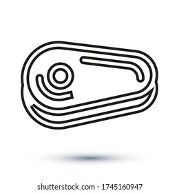 Meat icon, outline vector sign, linear style pictogram isolated on white. Symbol, logo illustration. Editable stroke. Eps10 vector illustration.