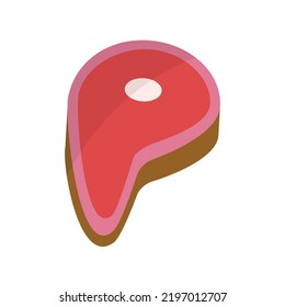 Icono de carne. Carne cruda. Carne fresca. Vector.