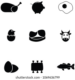 meat icon set