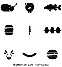 meat icon set