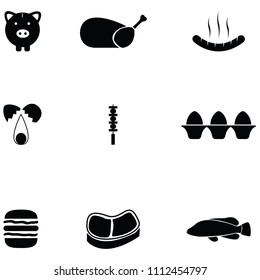 meat icon set