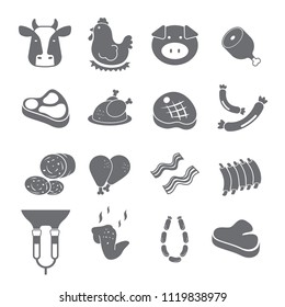 Meat icon set