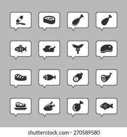 meat icon set