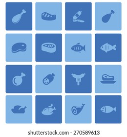 meat icon set