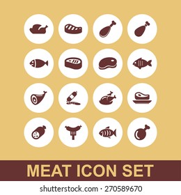 meat icon set