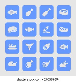 meat icon set