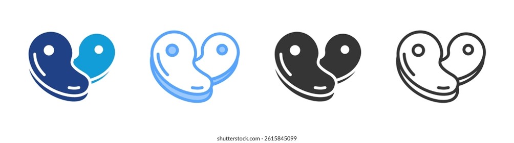 Meat icon set multiple style collection