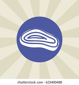meat icon. sign design. gradient background