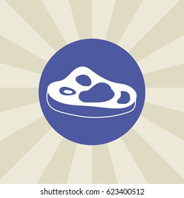 meat icon. sign design. gradient background