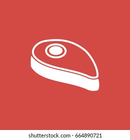 meat icon. sign design. red background