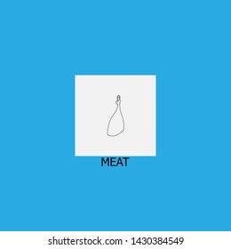 meat icon sign signifier vector