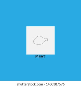 meat icon sign signifier vector