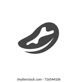 Meat icon. Steak logo