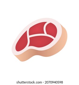 Meat icon, stock vector, logo isolated on a white background. Illustration