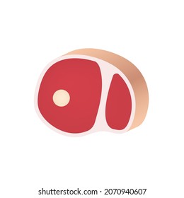 Meat icon, stock vector, logo isolated on a white background. Illustration
