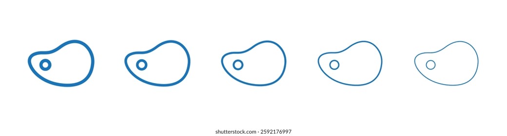 Meat icon Symbol collection thin outline set