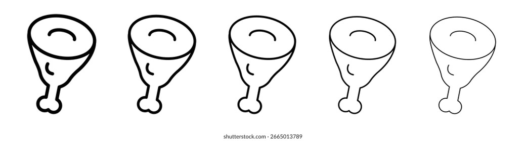Fleischsymbol Symbolkonzept für das Webdesign.simple Linie Vektorsymbol. Logo-Illustration