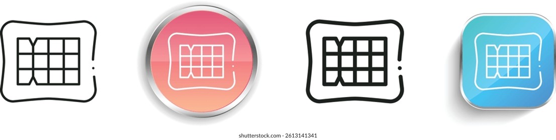 meat icon. Thin Linear, Regular and Button Style Design Isolated On White Background