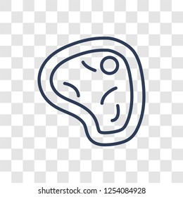 Meat icon. Trendy linear Meat logo concept on transparent background from Hotel and Restaurant collection