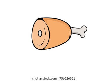 meat icon vector 