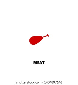 meat icon. meat vector design. sign design. red color