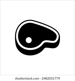 Meat Icon. Vector illustration isolated on white background.