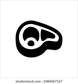 Meat Icon. Vector illustration isolated on white background.