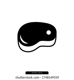 Plantilla de logotipo de Ilustración del vector de iconos de la carne 