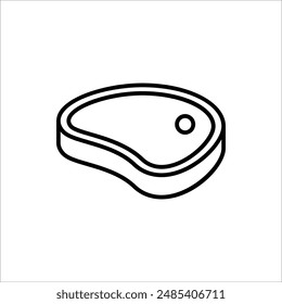 Icono de carne. Ilustración vectorial para el Diseño web. Aislado sobre fondo blanco.