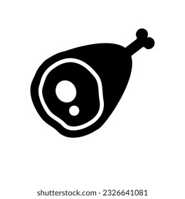 Meat icon vector. Steak illustration sign. BBQ symbol. Food logo. Brazier mark.
