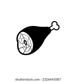 Meat icon vector. Steak illustration sign. BBQ symbol. Food logo. Brazier mark.