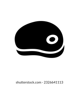 Vector de icono de carne. Señal de ilustración de filete. Símbolo de barbacoa. Logo de la comida. Marca más brava.