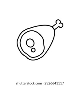 Meat icon vector. Steak illustration sign. BBQ symbol. Food logo. Brazier mark.