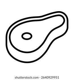 Meat icon vector . Steak illustration sign. BBQ symbol. Food logo. Brazier mark.