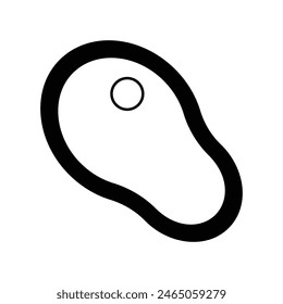 meat icon with white background vector stock illustration