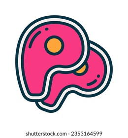 icono de carne para tu sitio web, móvil, presentación y diseño de logotipo.