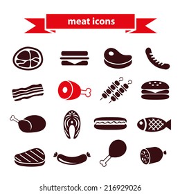 Meat Icon Images, Stock Photos & Vectors | Shutterstock
