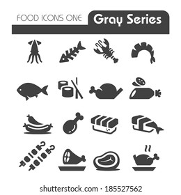 Meat Icons Gray Series